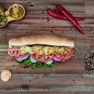 Hähnchenspieß-Baguette bei Maroc Grill Hürth